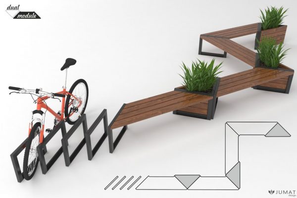 ławki-parkowe-stojaki-na-rowery-mała-architektura-Modern-JUMAT